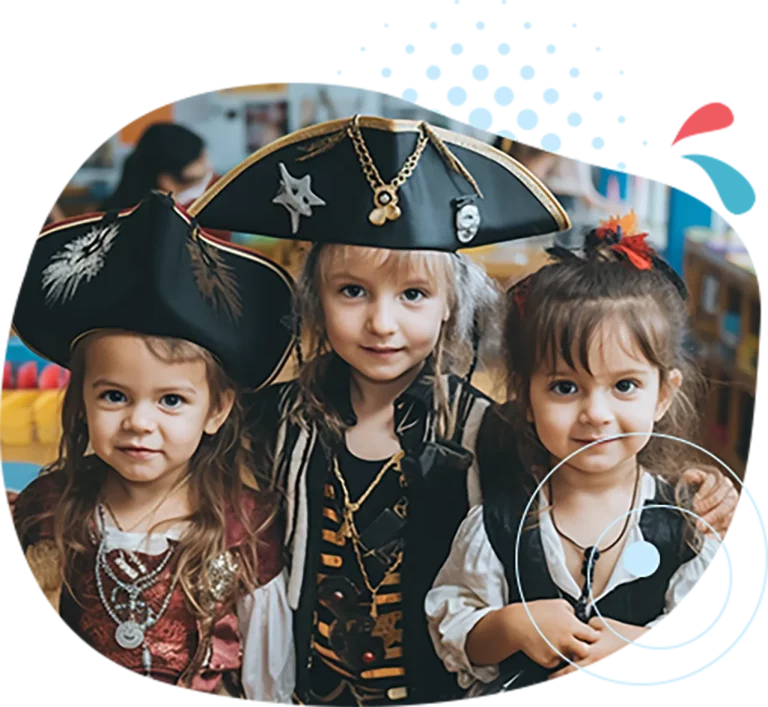 dzieci przebrane za piratów